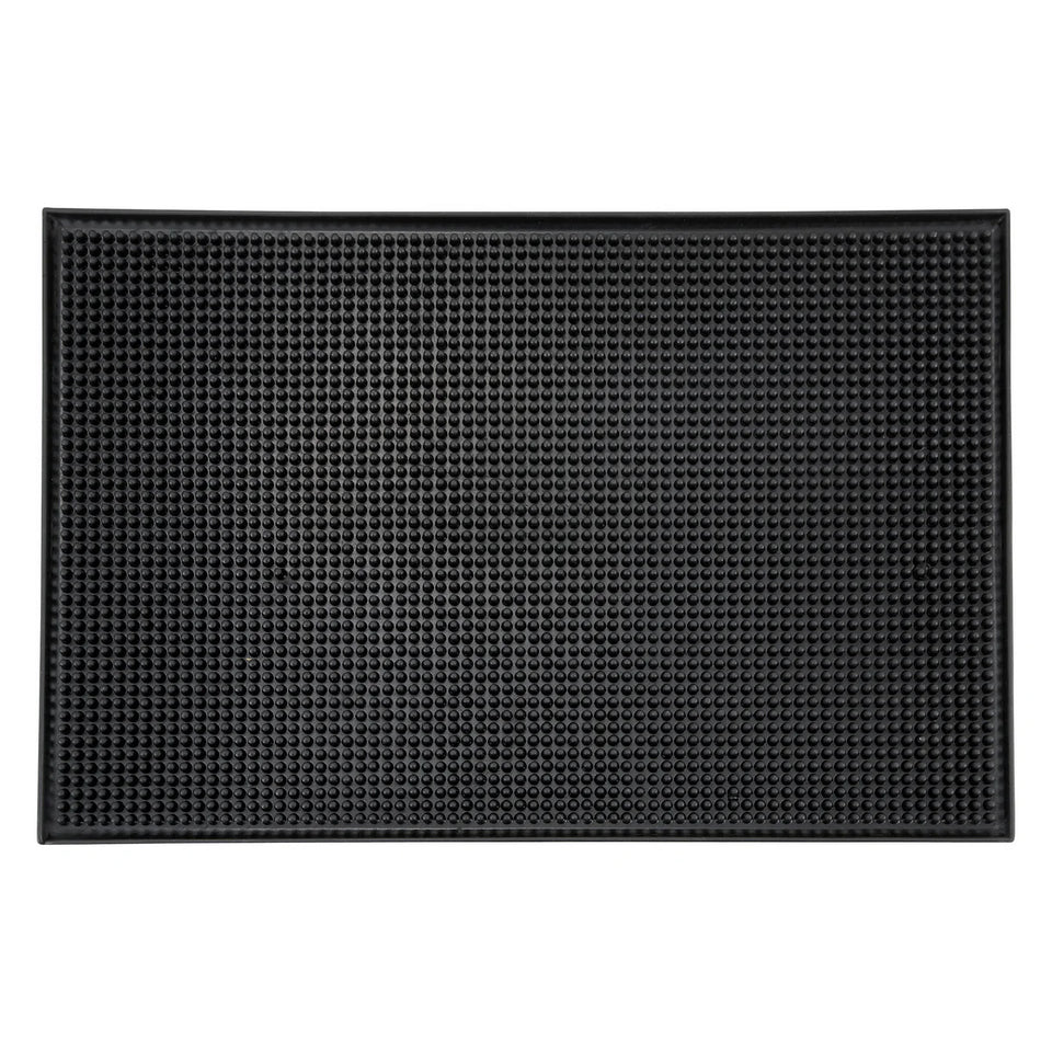 Alfombrilla de bar 12"x18"color negro WINCO BM-1812K
