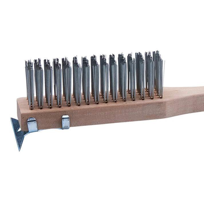 Cepillo rascador de 20" con cerdas de alambre y raspador WINCO BR-500