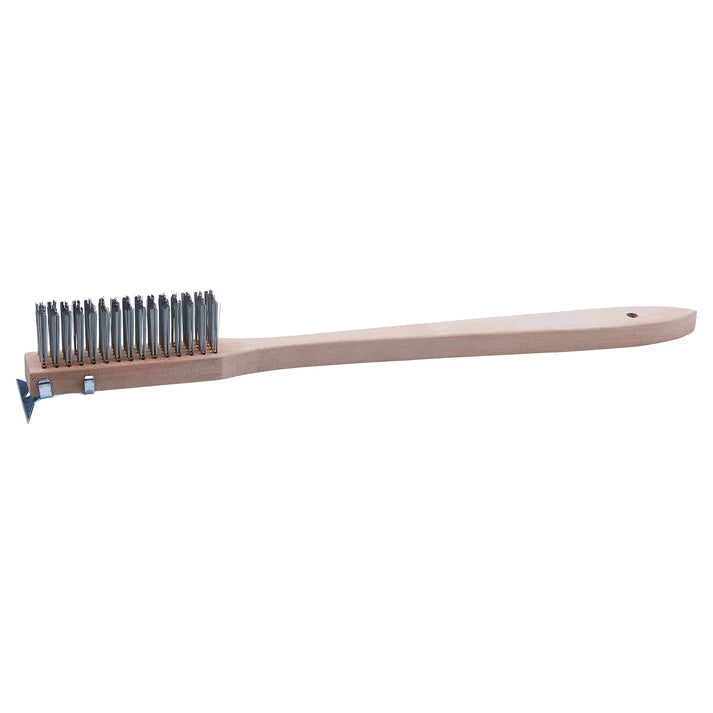 Cepillo rascador de 20" con cerdas de alambre y raspador WINCO BR-500