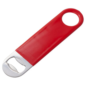 Destapador plano de acero inoxidable rojo WINCO CO-301PR