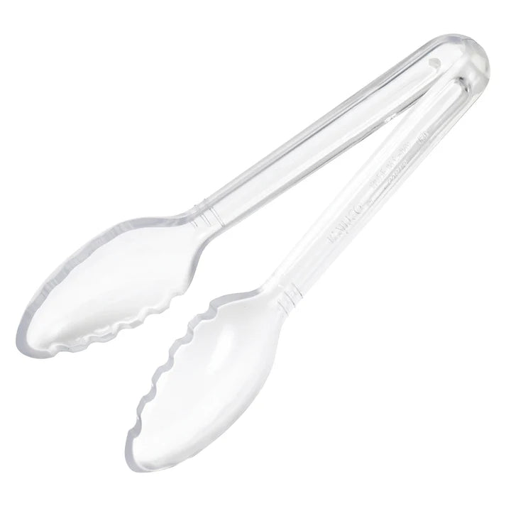 Pinzas para servir Curv™ de 6" color transparente WINCO CVST-6C