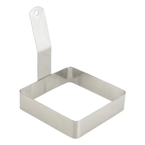 Anillo cuadrado para huevos de acero inoxidable de 10 cm (4") WINCO EGRS-44