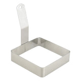 Anillo cuadrado para huevos de acero inoxidable de 10 cm (4") WINCO EGRS-44