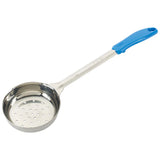 Dosificador de acero inoxidable de una sola pieza - perforado con mango azul de 8 oz WINCO FPP-8