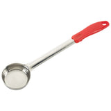 Dosificadores de acero inoxidable de una sola pieza con mango rojo de 2 oz WINCO FPS-2