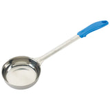 Dosificadores de acero inoxidable de una sola pieza con mango celeste de 8 oz WINCO FPS-8