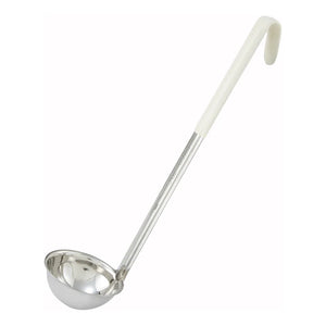 Cucharón de acero inoxidable con mango blanco de 3 oz WINCO LDC-3