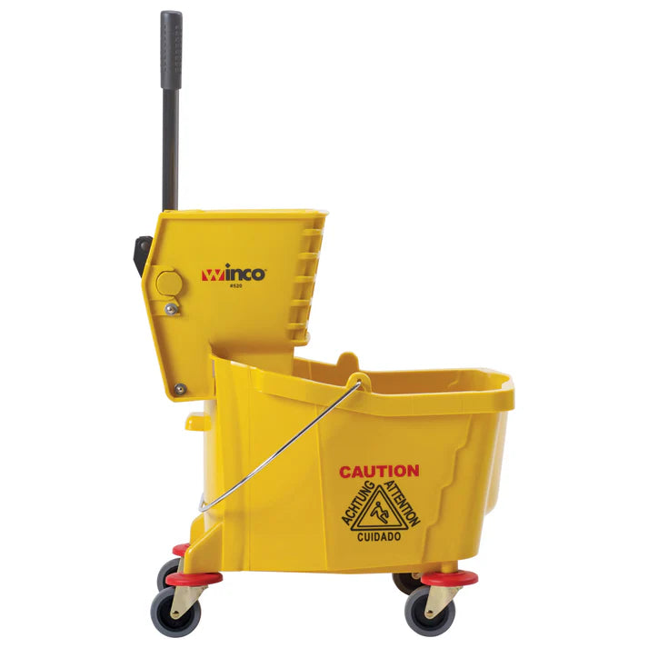 Cubo de limpieza con escurridor, 36 cuartos, amarillo WINCO MPB-36