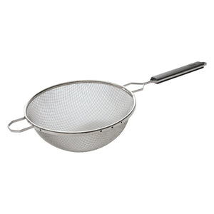 Colador de malla doble fina de 26 cm con mango de plástico WINCO MSTP-10DF
