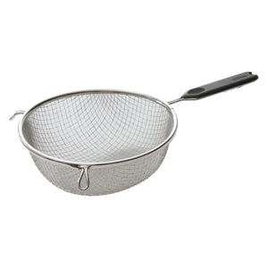 Colador doble de malla fina de 8" con mango de plástico WINCO MSTP-8DF