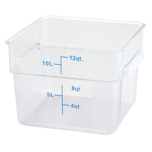 Recipiente de policarbonato transparente 12QT WINCO PCSC-12C