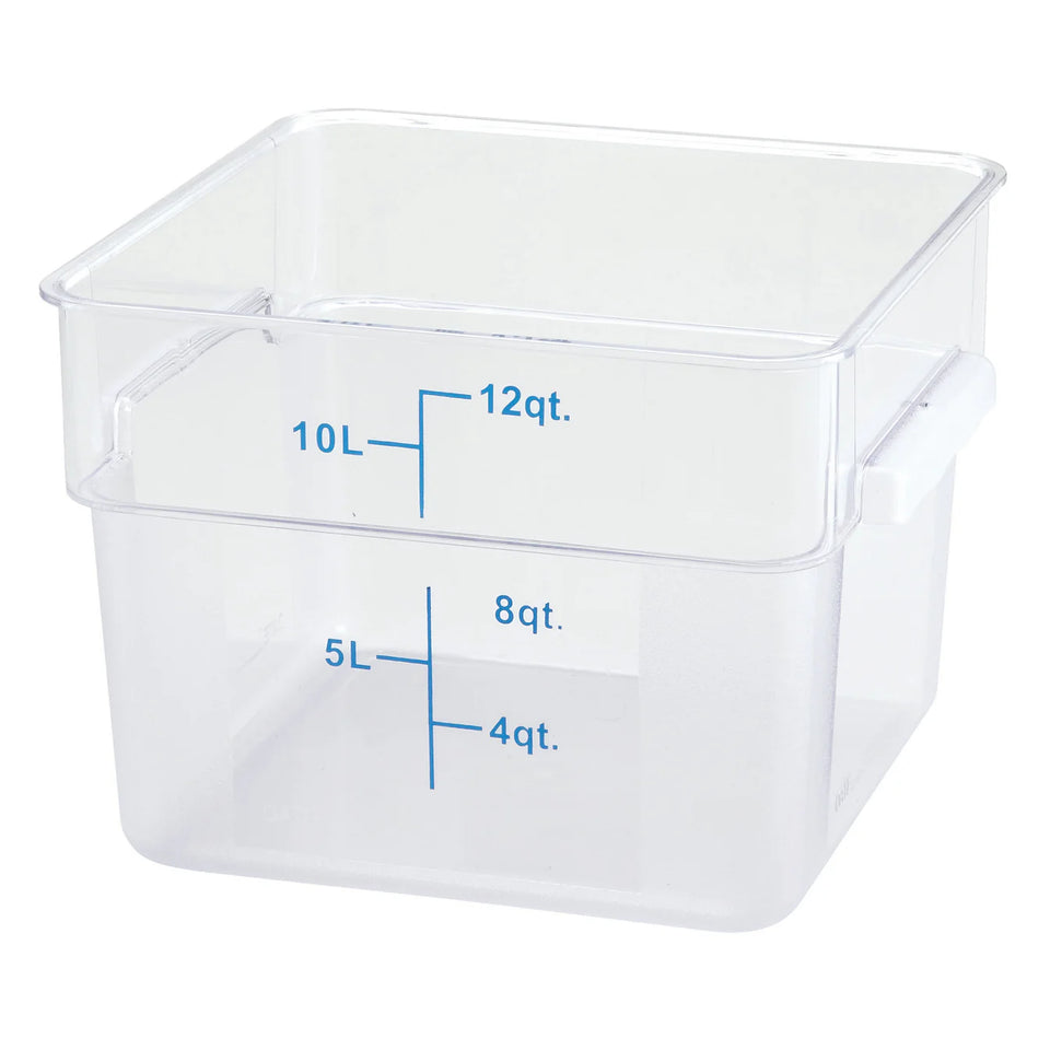Recipiente de policarbonato transparente 12QT WINCO PCSC-12C