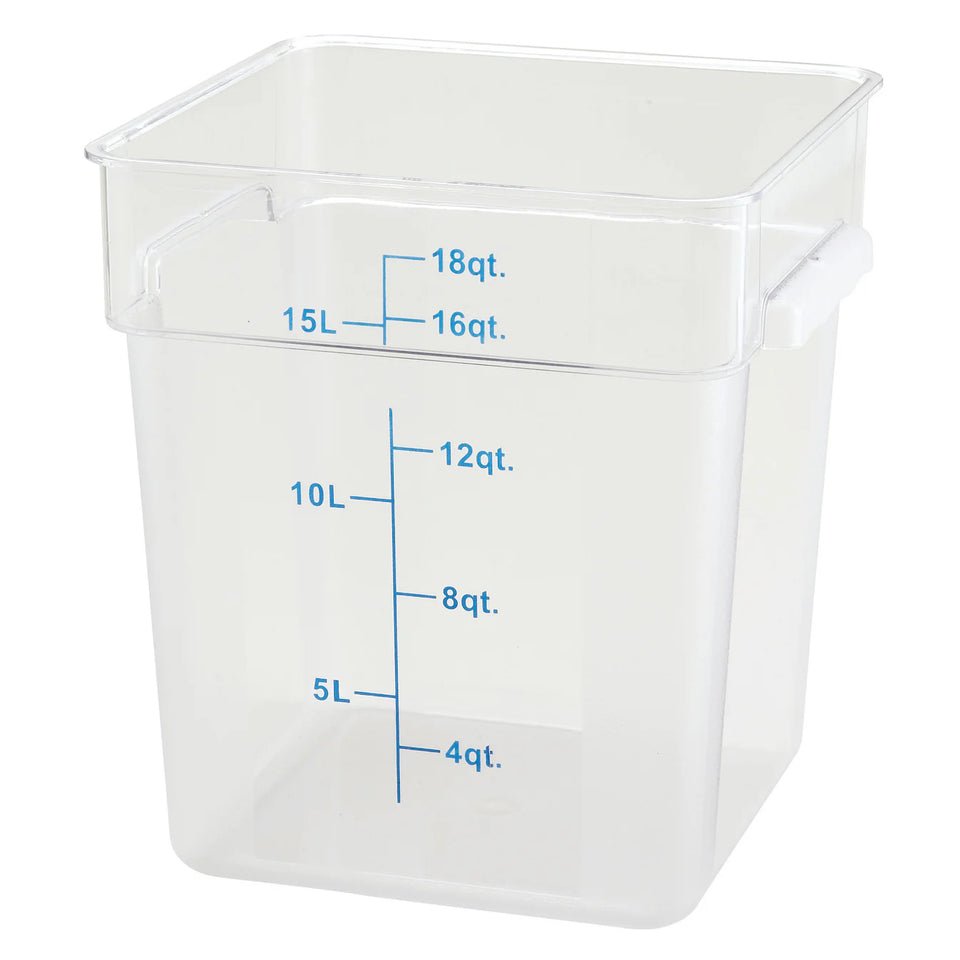 Recipiente de policarbonato transparente 18QT WINCO PCSC-18C