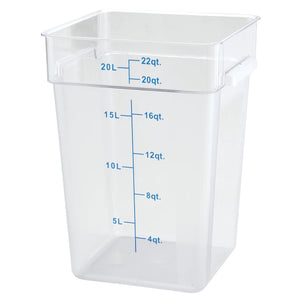 Recipiente de policarbonato transparente 22QT WINCO PCSC-22C