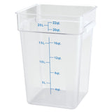 Recipiente de policarbonato transparente 22QT WINCO PCSC-22C