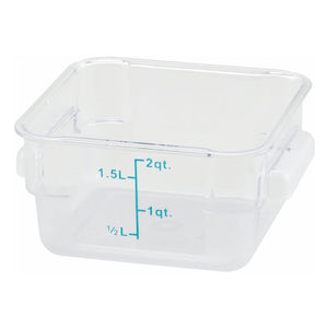 Recipiente de policarbonato transparente 2QT WINCO PCSC-2C