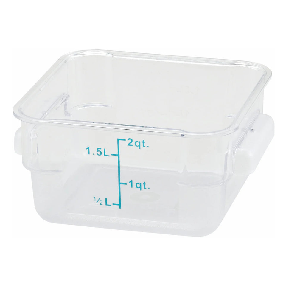 Recipiente de policarbonato transparente 2QT WINCO PCSC-2C