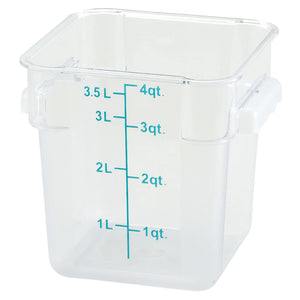 Recipiente de policarbonato transparente 4QT WINCO PCSC-4C