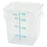 Recipiente de policarbonato transparente 4QT WINCO PCSC-4C