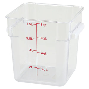 Recipiente de policarbonato transparente 8QT WINCO PCSC-8C