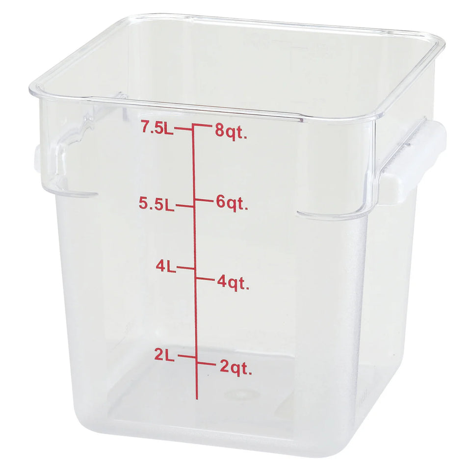 Recipiente de policarbonato transparente 8QT WINCO PCSC-8C