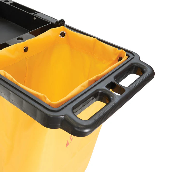 Carro de limpieza con 3 estantes y bolsa extraíble WINCO PJC-4538