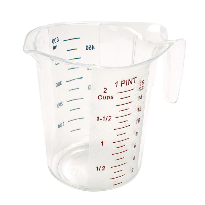 Vaso medidor de policarbonato con graduaciones de color - 500ML WINCO PMCP-50