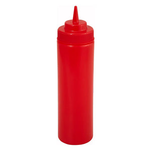 Botellas exprimibles de boca ancha de 473 ml (16 oz) - Rojas WINCO PSW-16R
