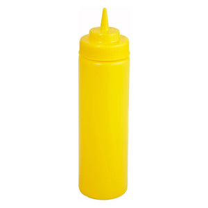 Botellas exprimibles de boca ancha de 473 ml (16 oz) - Amarillas WINCO PSW-16Y