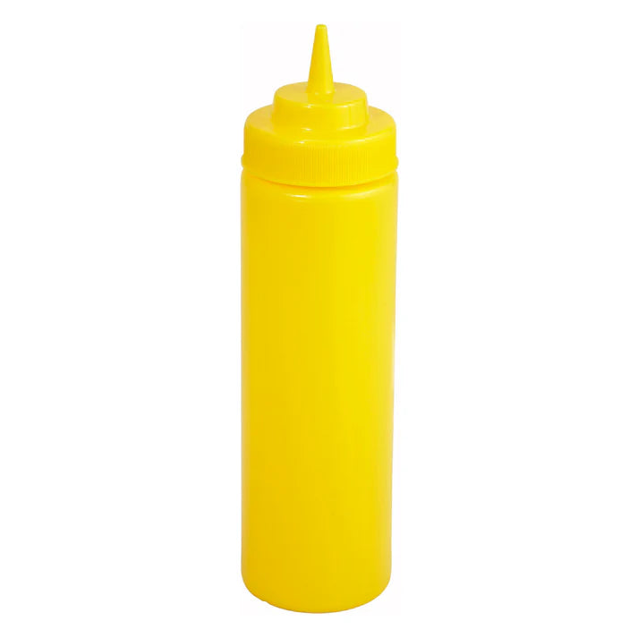 Botellas exprimibles de boca ancha de 473 ml (16 oz) - Amarillas WINCO PSW-16Y
