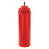 Botellas exprimibles de boca ancha de 710 ml (24 oz) - Rojas WINCO PSW-24R