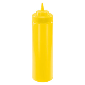 Botellas exprimibles de boca ancha de 710 ml (24 oz) - Amarillas WINCO PSW-24Y