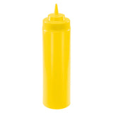 Botellas exprimibles de boca ancha de 710 ml (24 oz) - Amarillas WINCO PSW-24Y