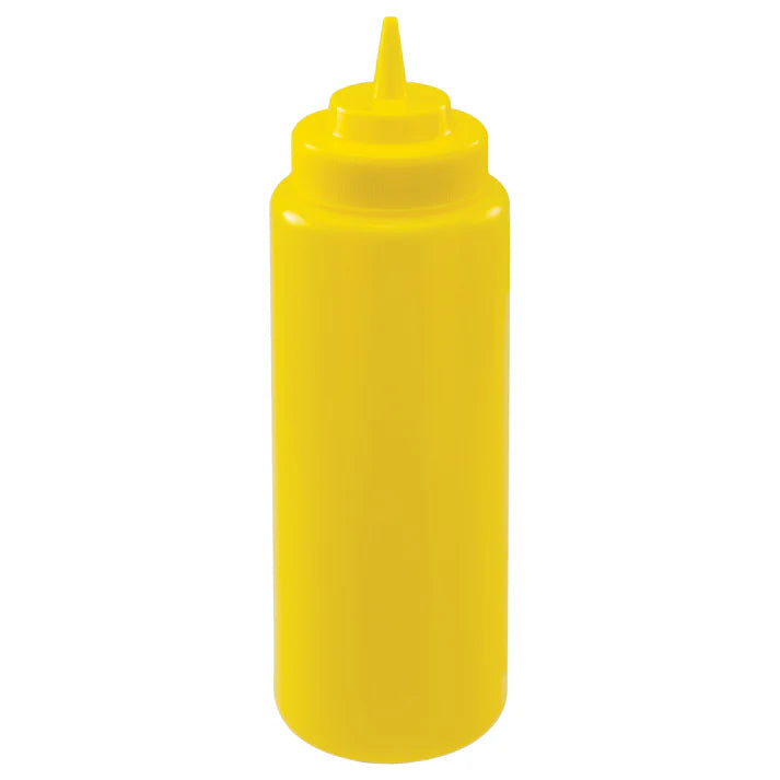 Botellas exprimibles de boca ancha de 946 ml (32 oz) - Amarillas WINCO PSW-32Y