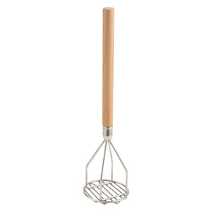 Machacador de patatas con mango de madera - 10 cm de diámetro WINCO PTM-18R