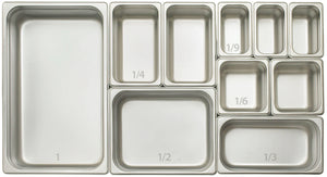 Bandeja gastronomica de acero inoxidable 1/1 x 2 1/2" WINCO SPJL-102