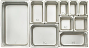 Bandeja gastronomica de acero inoxidable 1/1 x 4" WINCO SPJL-104