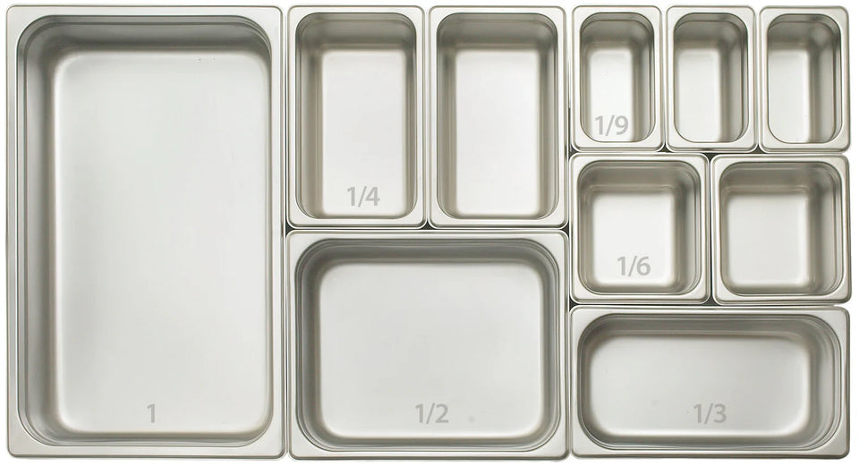 Bandeja gastronomica de acero inoxidable 1/1 x 4" WINCO SPJL-104