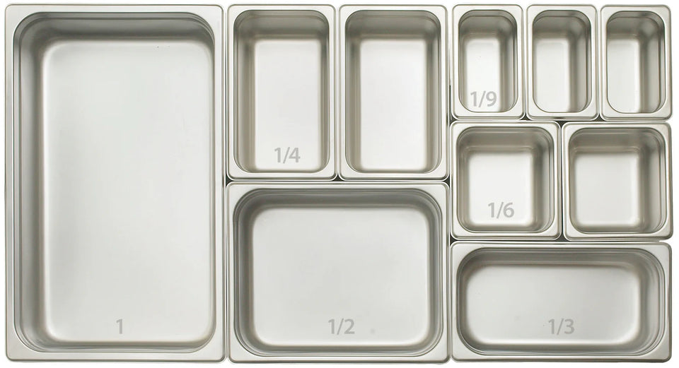 Bandeja gastronomica de acero inoxidable 1/1 x 6" WINCO SPJL-106