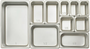 Bandeja gastronomica de acero inoxidable 1/2 x 2 1/2" WINCO SPJL-202