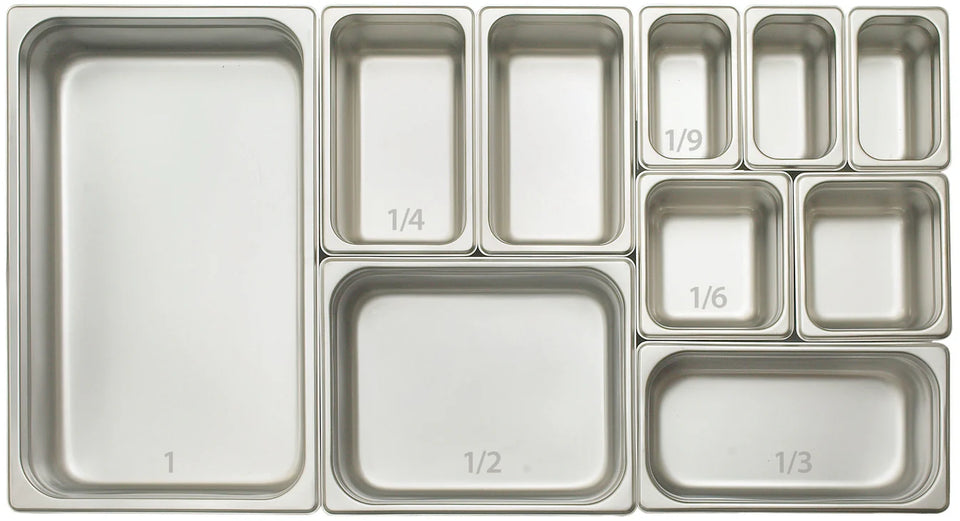 Bandeja gastronomica de acero inoxidable 1/2 x 2 1/2" WINCO SPJL-202