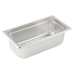 Bandeja gastronomica de acero inoxidable 1/3 x 4" WINCO SPJL-304