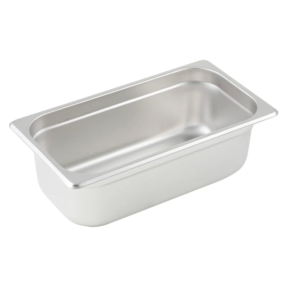 Bandeja gastronomica de acero inoxidable 1/3 x 4" WINCO SPJL-304