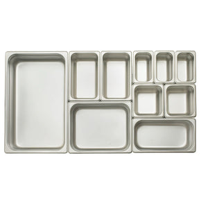 Bandeja gastronomica de acero inoxidable 1/3 x 4" WINCO SPJL-304