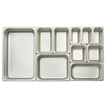 Bandeja gastronomica de acero inoxidable 1/3 x 4" WINCO SPJL-304