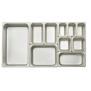 Bandeja gastronomica de acero inoxidable 1/6 x 2 1/2" WINCO SPJL-602