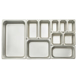 Bandeja gastronomica de acero inoxidable 1/6 x 2 1/2" WINCO SPJL-602
