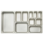Bandeja gastronomica de acero inoxidable 1/9 x 2 1/2" WINCO SPJL-902