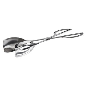 Pinzas para ensalada de acero inoxidable de 25 cm (10") con espátula ranurada y sólida  WINCO ST-10S