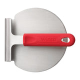 Prensa para hamburguesas de acero inoxidable 18/8 de una sola pieza  con funda de silicona roja WINCO SWS-6